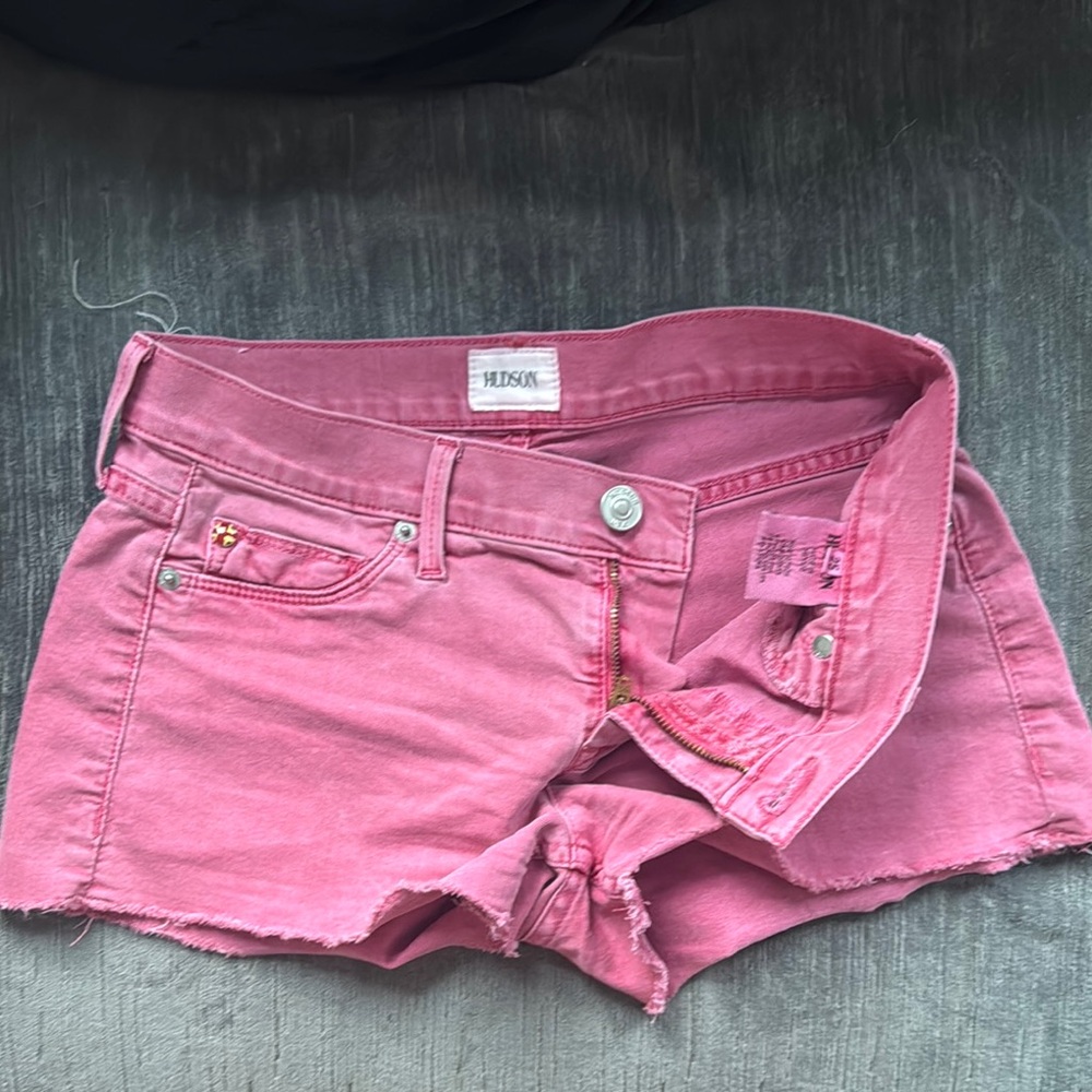 Hudson Jeans Women's Pink Denim Shorts